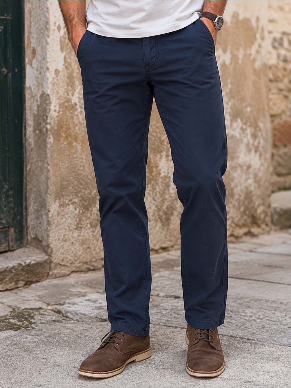 ENGLISH LAUNDRY Men’s Y2K Streetwear Navy Straight Leg Fine Canvas Pants 34x30